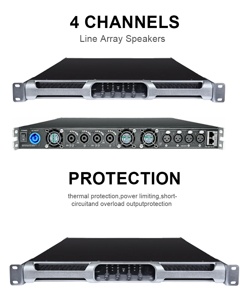 Class D Amplifier - TLF PFA12KLedProfessionelle Audiogeräte AC 85V-260V 4-Kanal