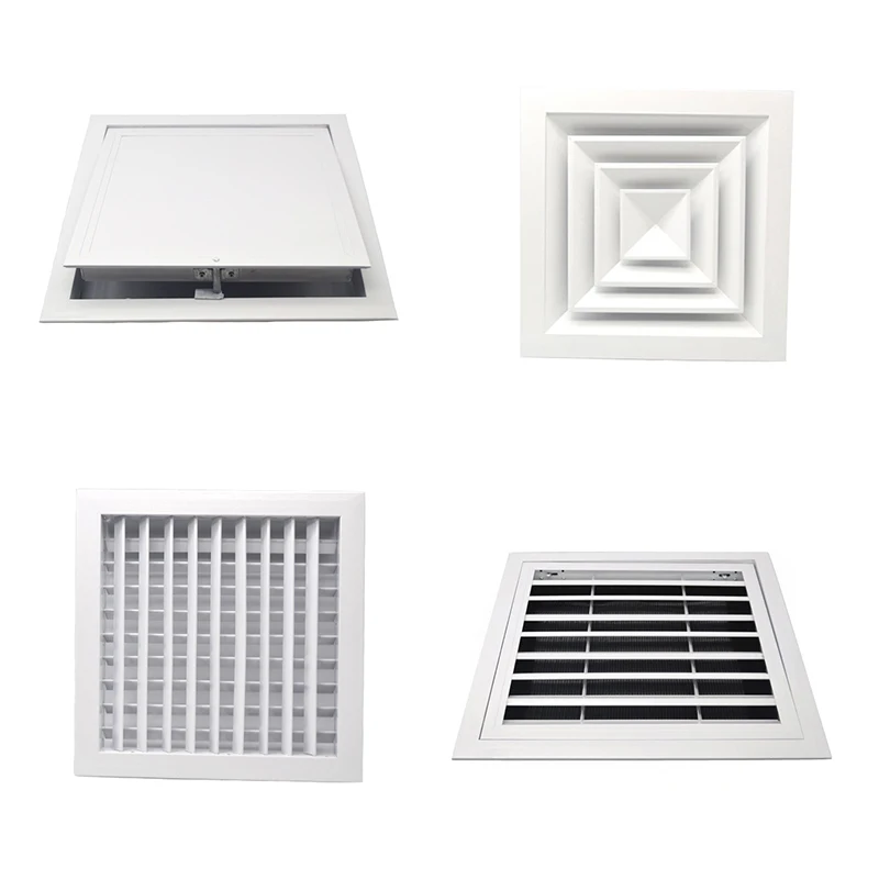Ventilation Grille Aluminum - Weiße Lüftungsgitter aus Aluminiumlegierung, Luftauslass-Rückluftdiffusor, HVAC-Kanalbelüftung,