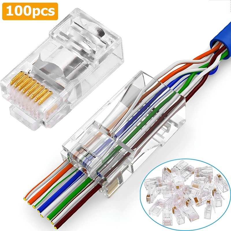 Rj45 Jack - 100 Stück Cat6 Cat6e CAT5e RJ45-Steckverbinder-Module,